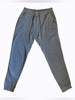 Monument Men’s Gray Jogger Sweatpants Size S with Drawstring Waist Tapered Cuffs